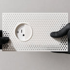 Trimless Concealed Outlet Enclosure with Sliding Lid