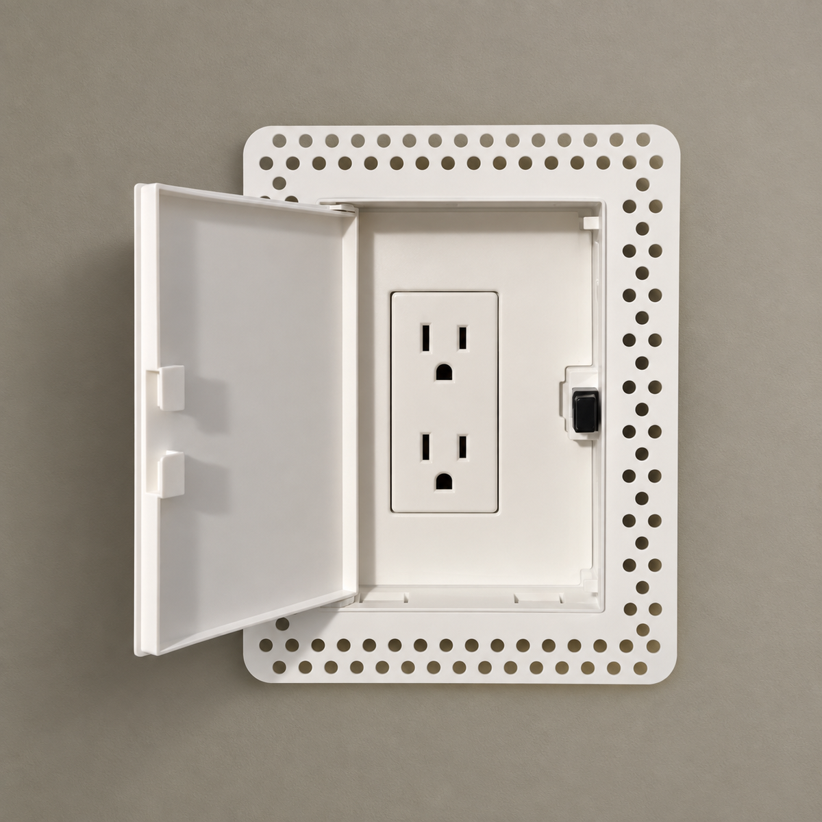 Push Open Trimless Outlet Enclosure